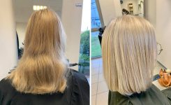 HAIR.CONPANY – Vorher – Nachher by Aleesha #lovehair #blond #highlights #babylights #haircompany #silver #balayage #heiligenroth #shorthair