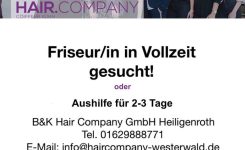 HAIR.COMPANY – Friseur/in in Vollzeit gesucht